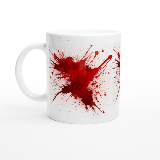 White 11oz Ceramic Mug Spatter