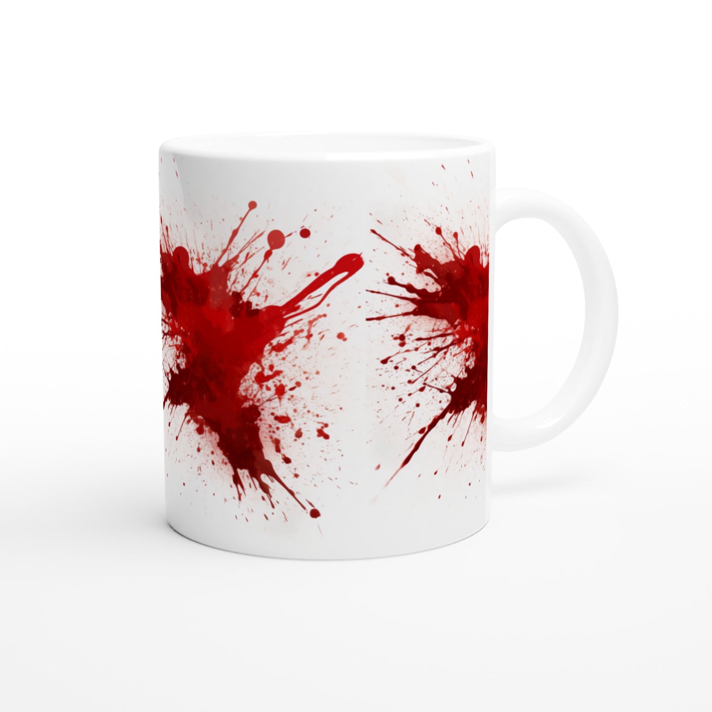 White 11oz Ceramic Mug Spatter